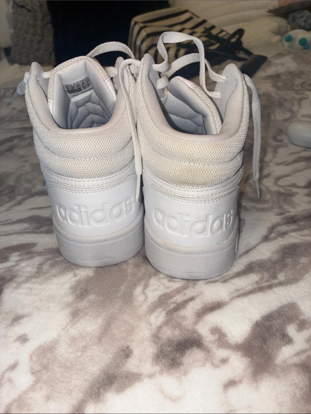 adidas Men's White High-Top Sneakers